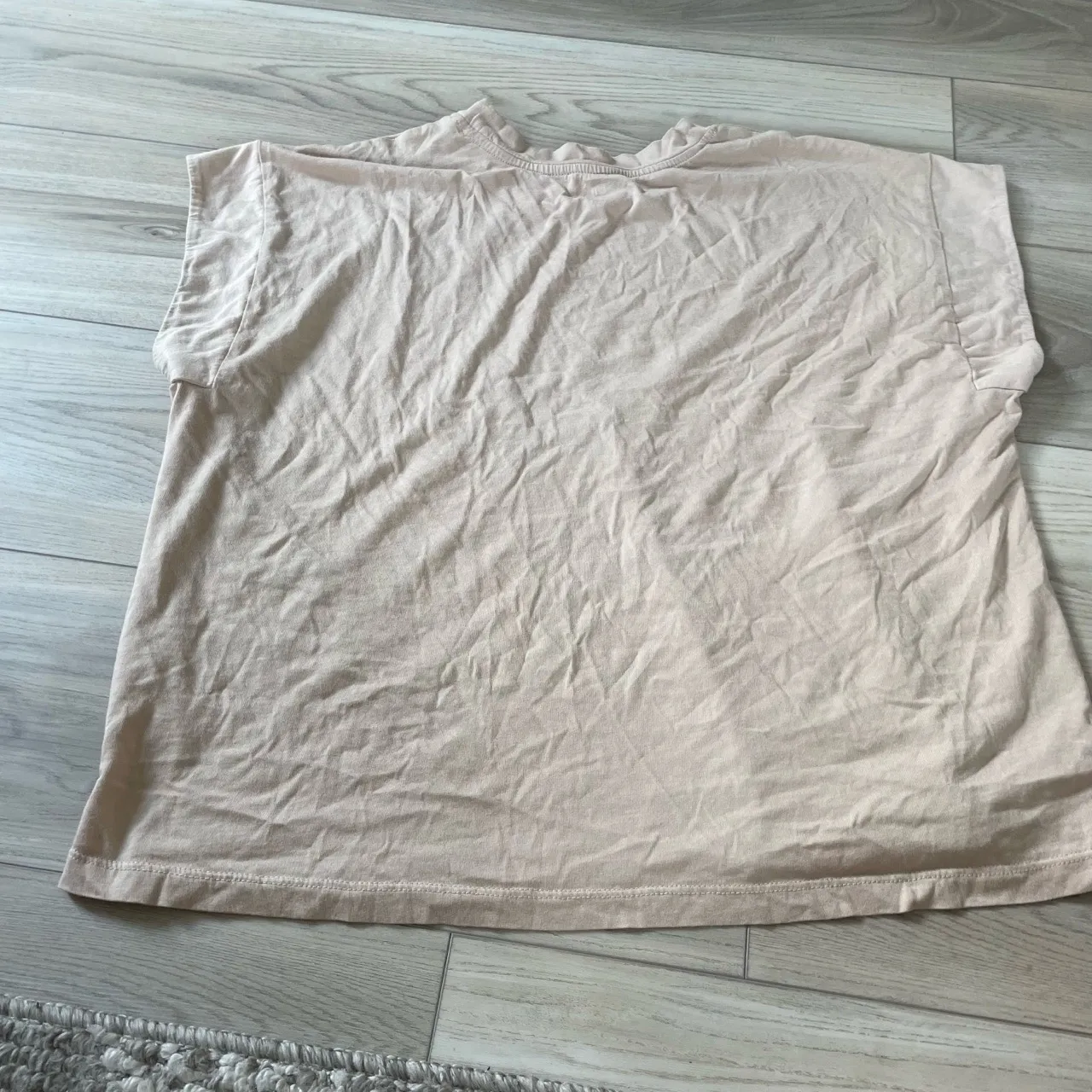 Dip Womens Tan Cap Sleeve Loose Short Sleeves Round Neck Plain TShirt Size XL‎ - Image 4