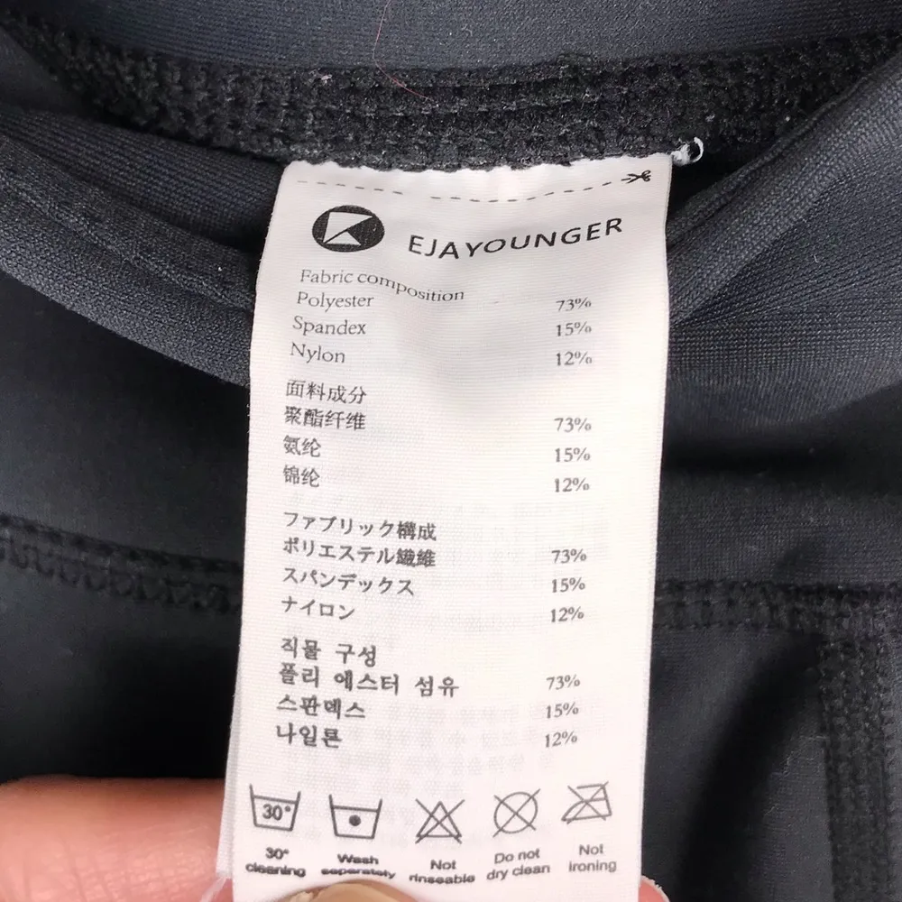 EJAYOUNGer Yoga Pants Leggings with Pockets Black Size M - Image 8