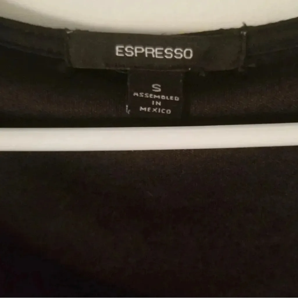 Espresso Black & Yellow Floral Long Sleeve Dress Size Small - Image 3