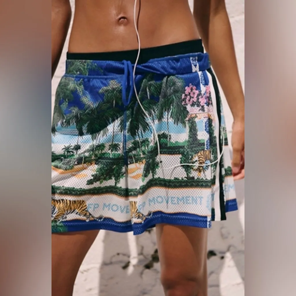 Free People Movement When In Venice Printed Mesh Shorts - Image 4