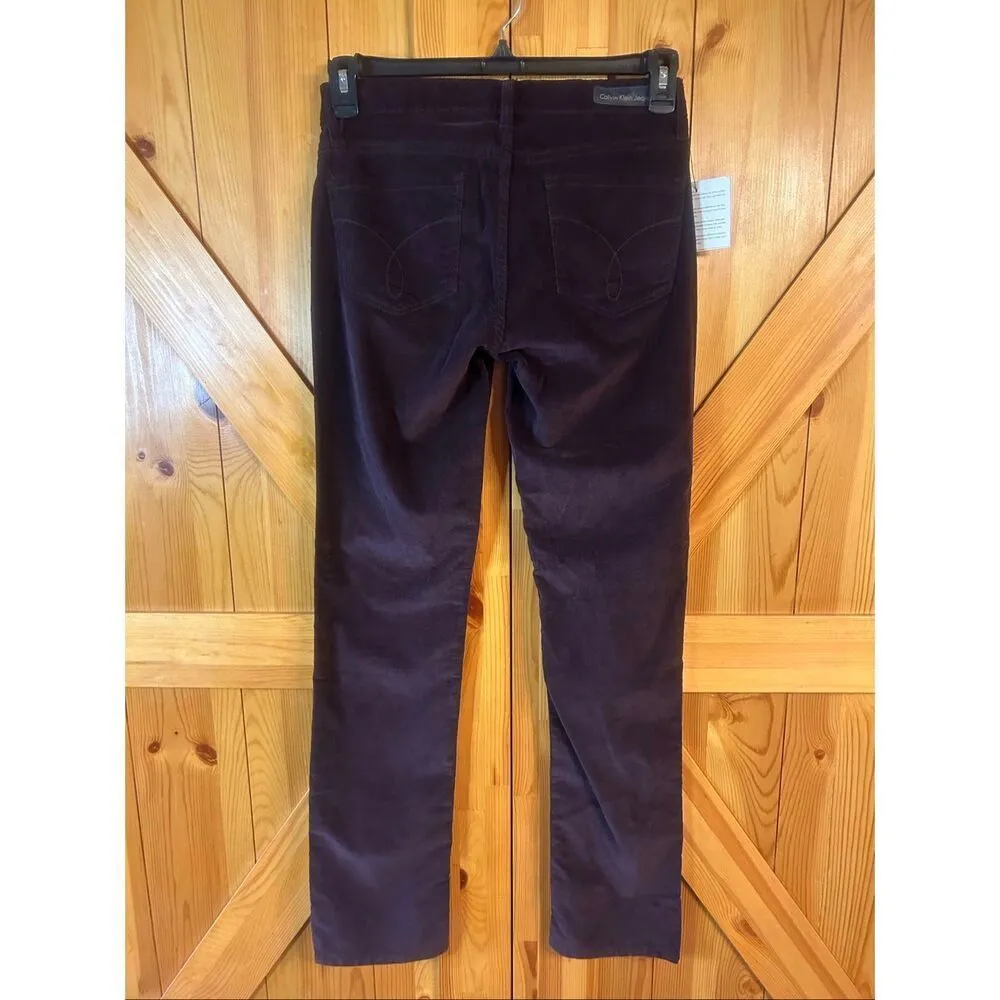 Calvin Klein Jeans Corduroy Power Stretch Jeans Straight NWT Size 6 (5685) - Image 4