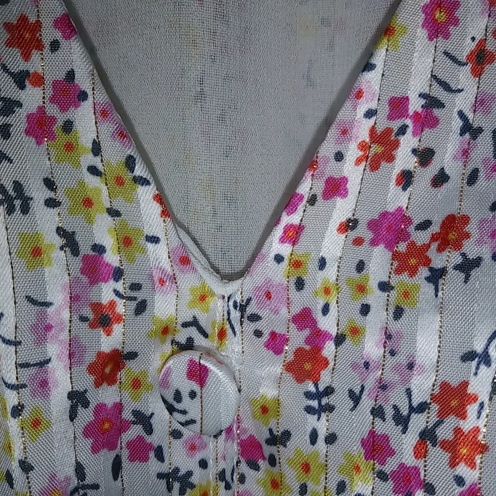J.Crew 2 XS Floral Midi Maxi Dress Button Down Front Pink Yellow NWOT - Image 9