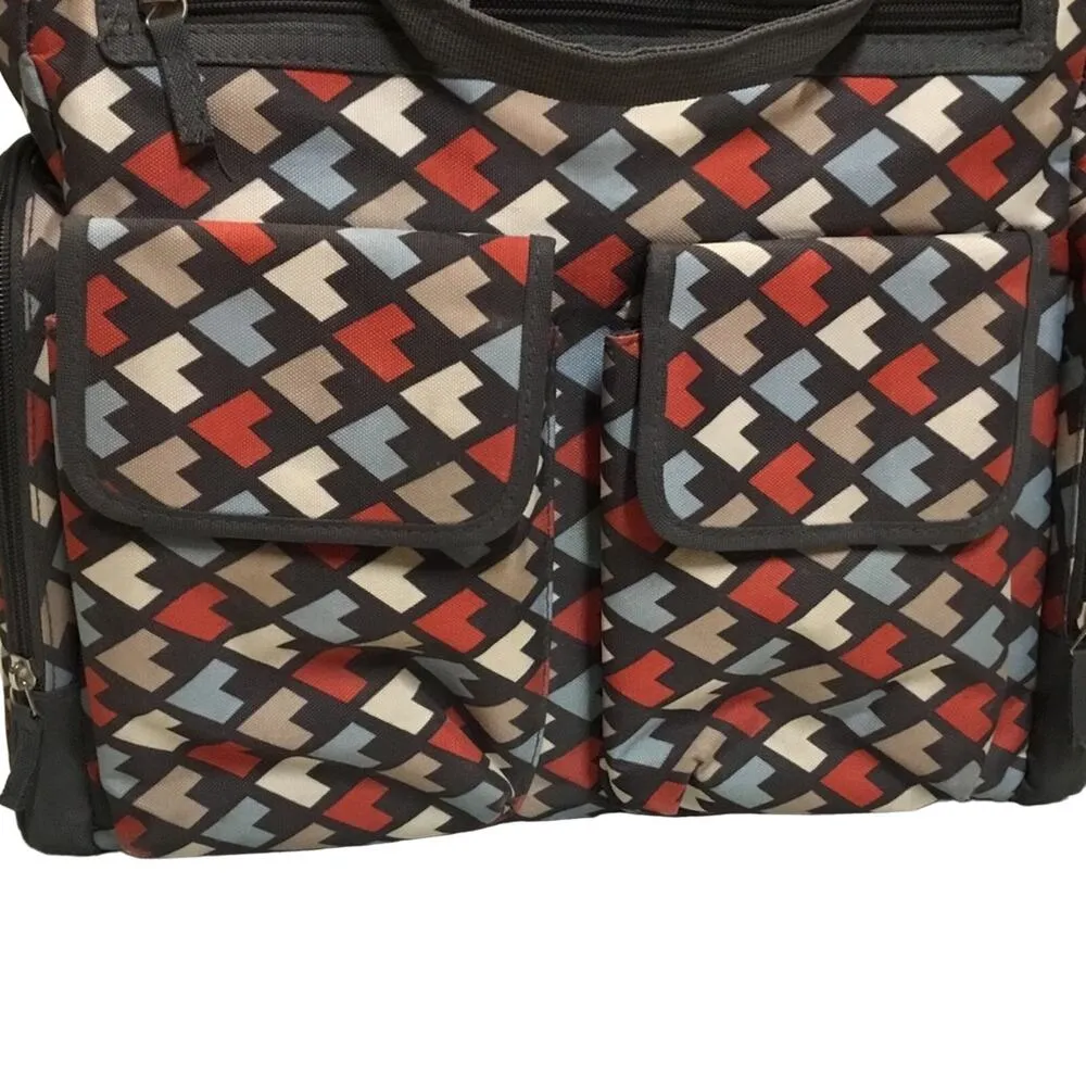 Baby Boom Multi Geo Tote Diaper Bag Gray - Image 4