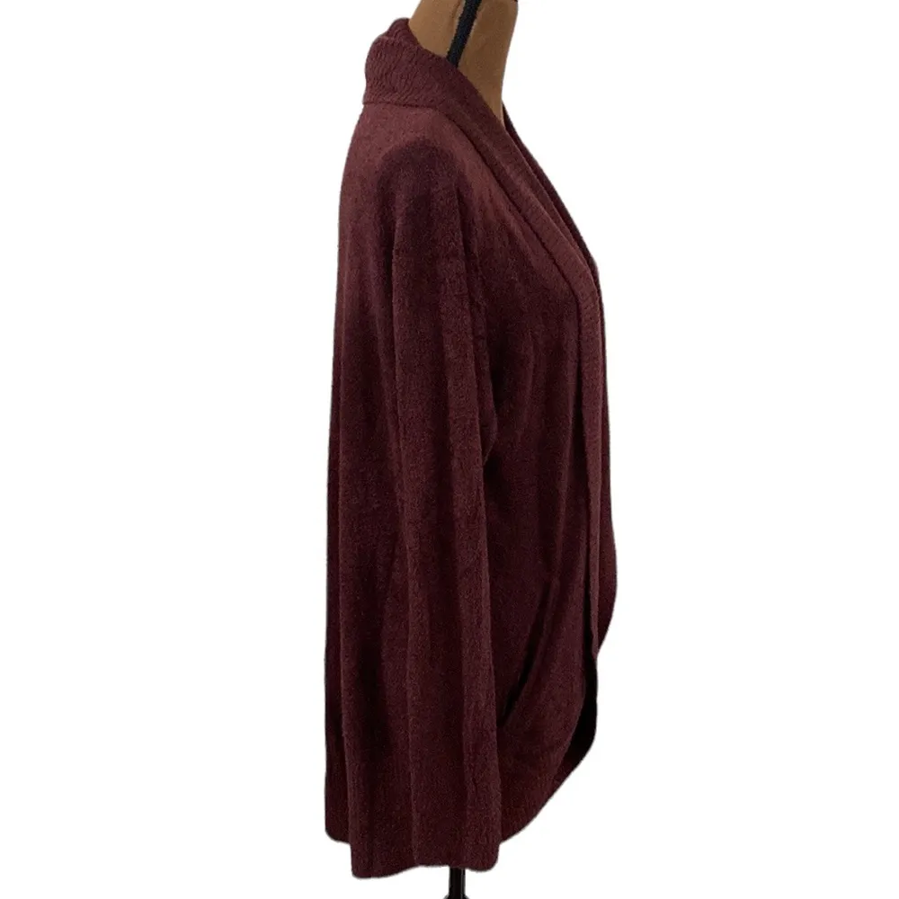 NEW Barefoot Dreams CozyChic Lite Circle Cardigan in rosewood size S - Image 4