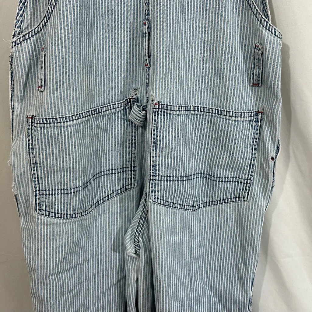 2000’s EDC Esprit Denim Railroad Stripe Overalls Women’s Carpenter Vintage Small - Image 6