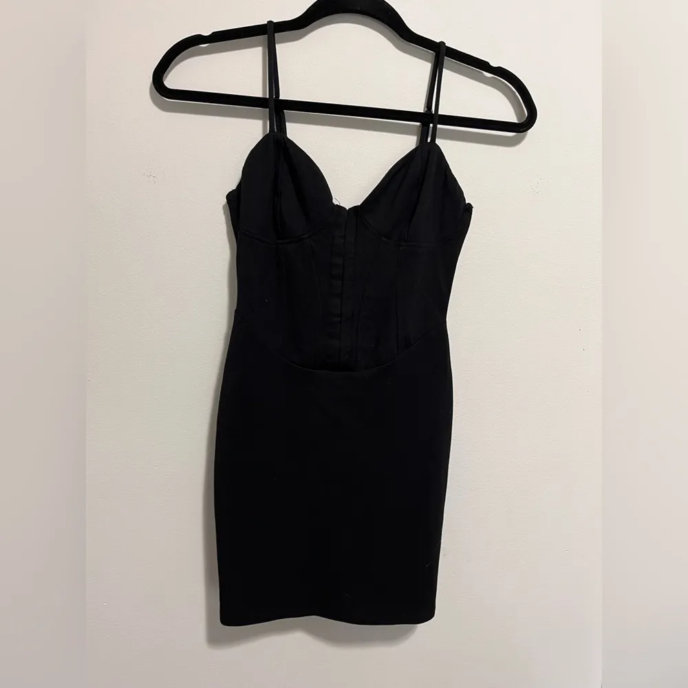 Little Black Corset Top Mini Dress Women’s Sz XXS EUC - Image 2