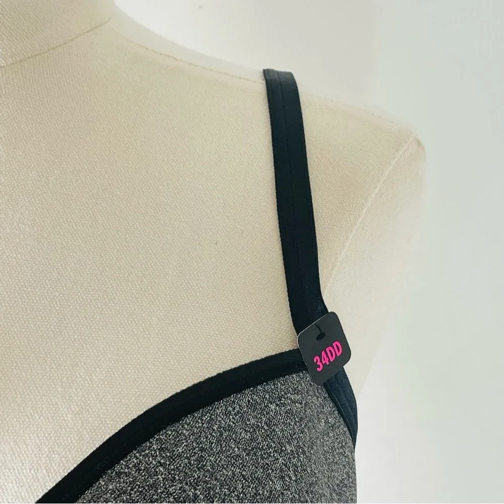 La SENZA Metallic Silver & Black Lightly Padded Underwire Bra Size 34DD NWT - Image 3