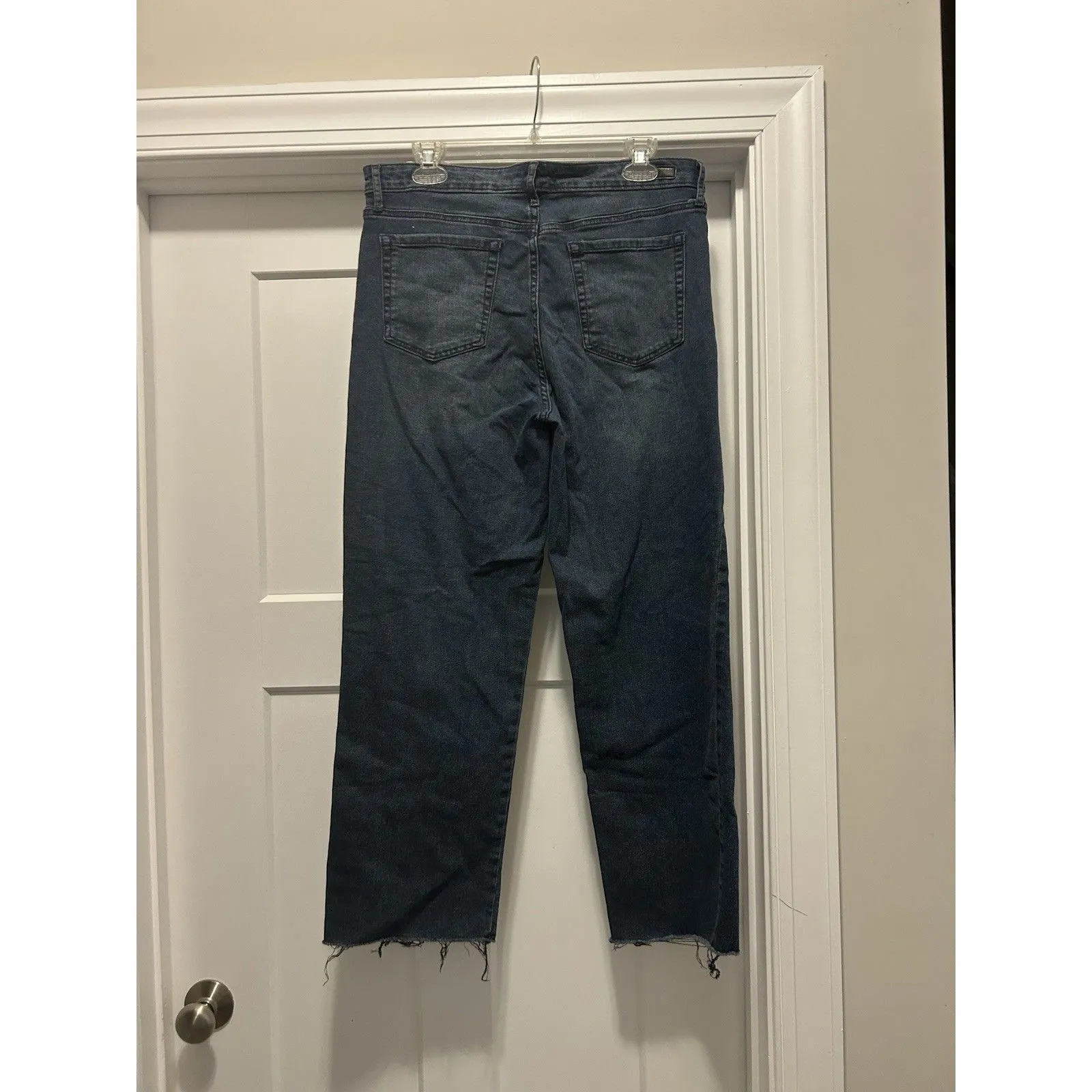 Social Standard by Sanctuary High Rise Crop Straight Size 12 Wide Leg City Jeans Blue - Image 6