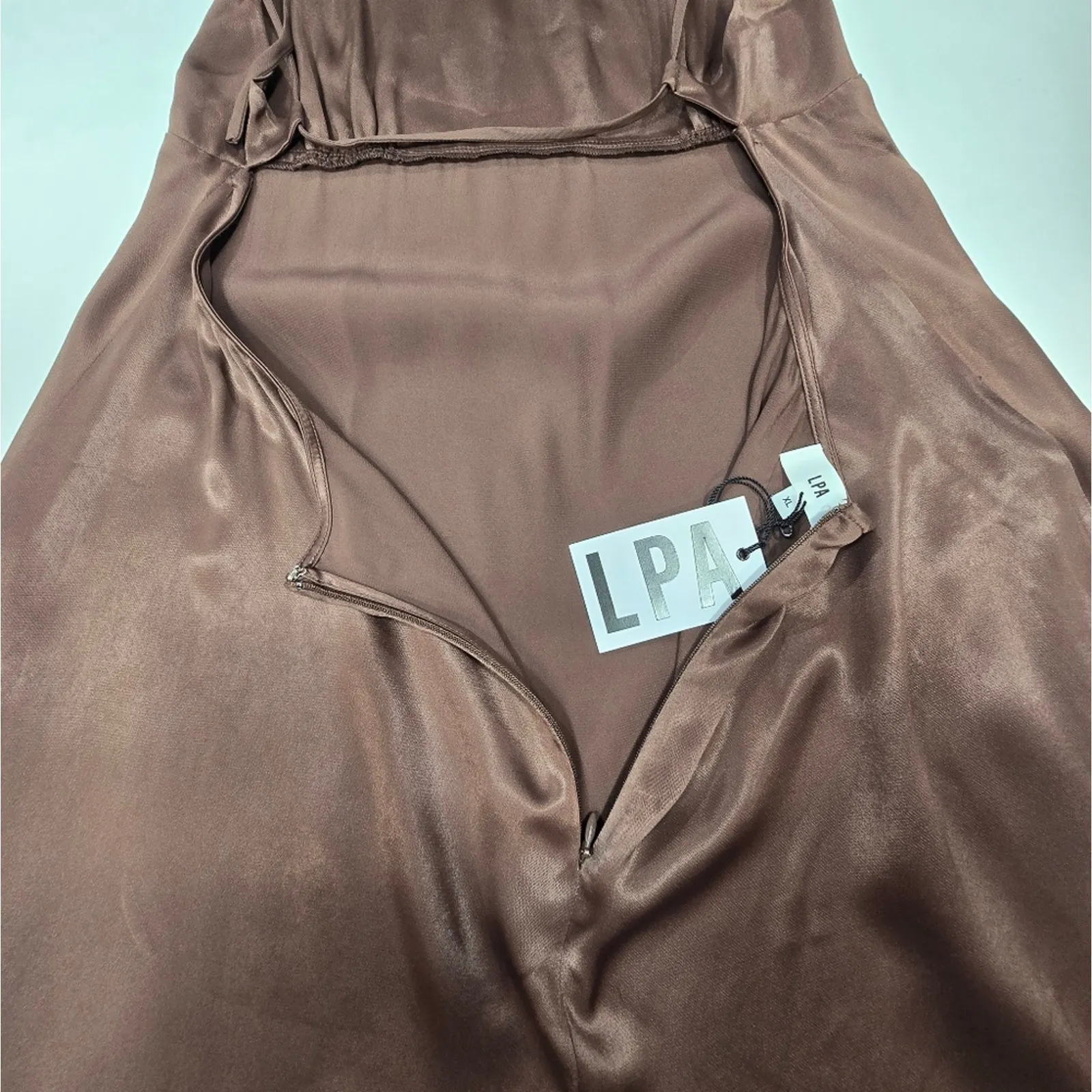 LPA Carlita Dress in Chocolate Brown XL - Image 10