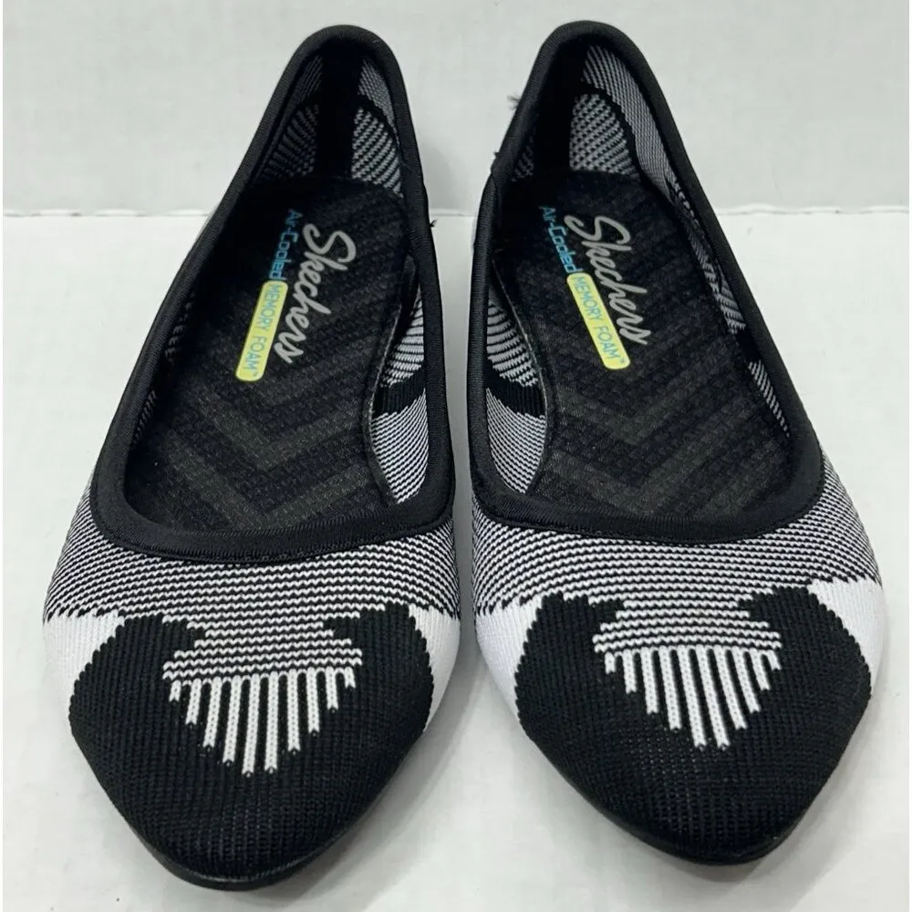 NEW Skechers Womens Cleo Wham Casual Slip On Ballet Flats 48487 Black Shoes Sz 6 - Image 4