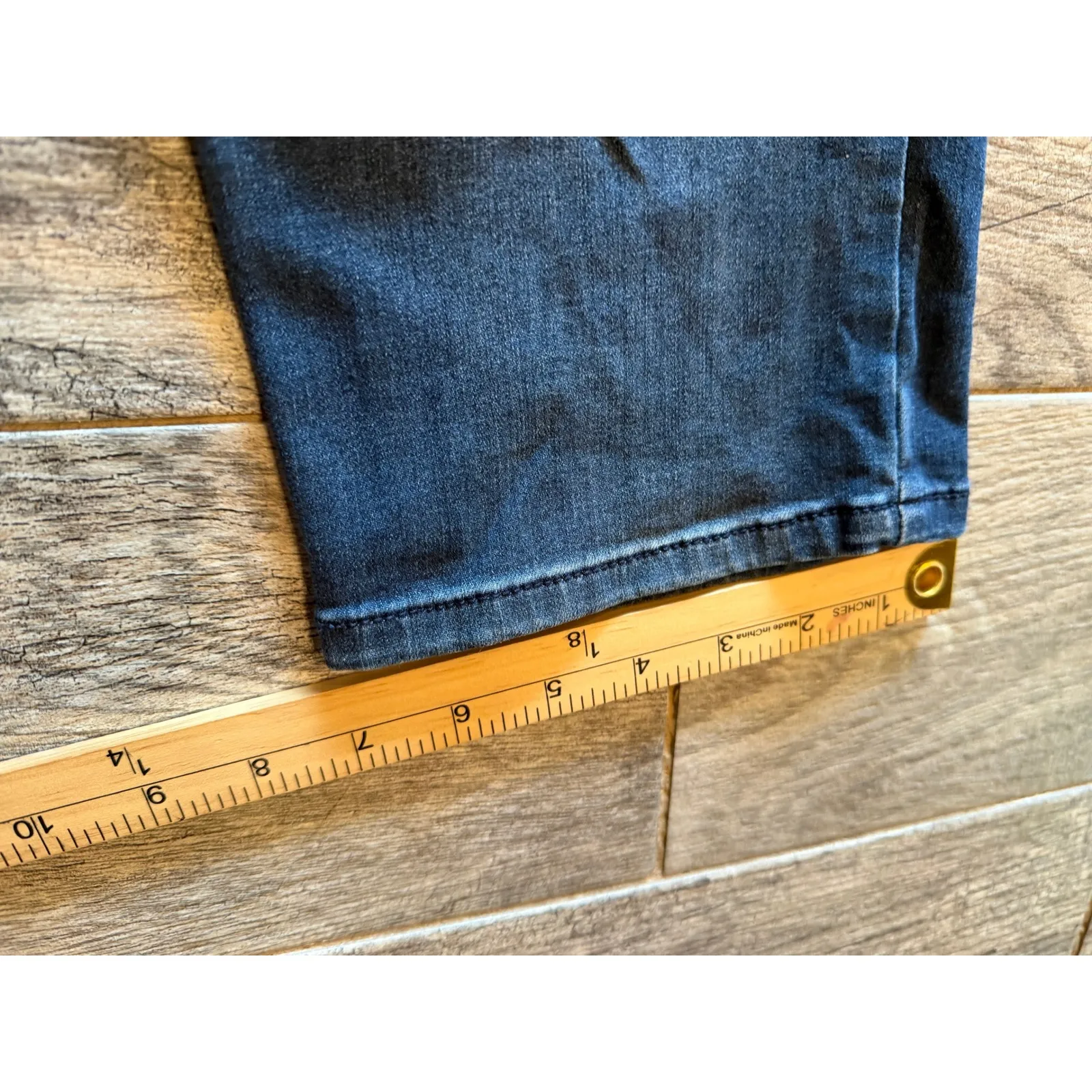 Democracy Ab Solution Jeans Size 8p 8 Petite Straight Leg Distressed Denim Jean - Image 10