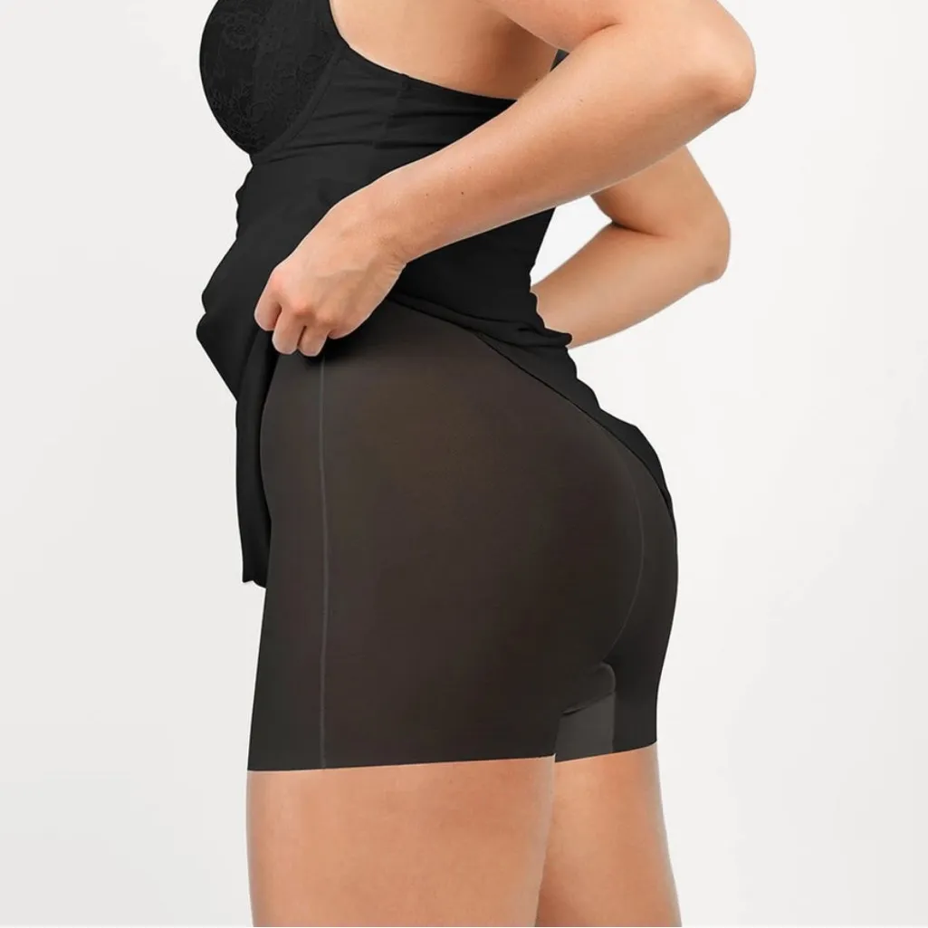 Popilush
Shapewear Lace V Neck Side Slit Slimming Maxi Slip Dress
S Black - Image 5