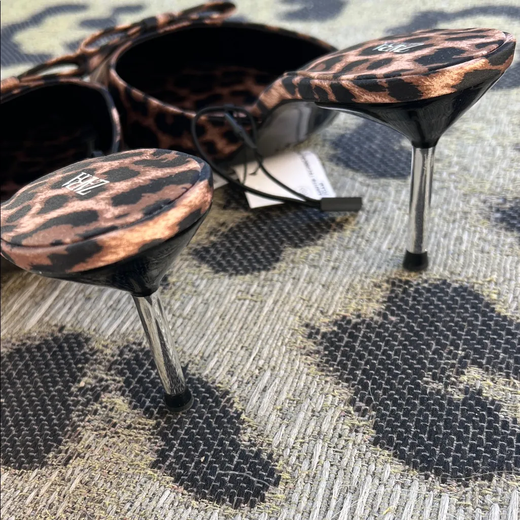 Zara Bow Leopard Animal Print Kitten Heel Mules - Image 6