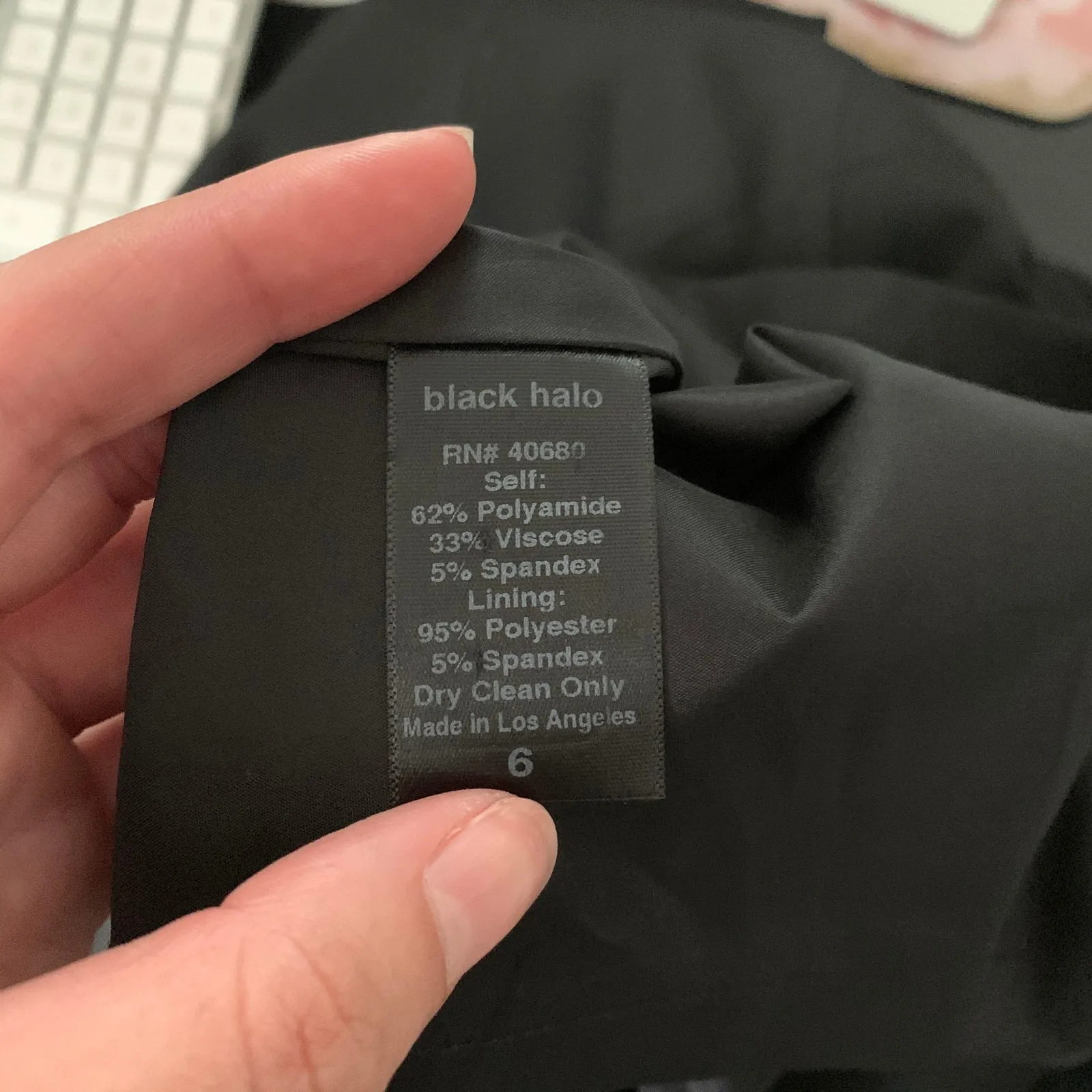 Black Halo Iconic Black Classic Jackie O Dress Womens 46 - Image 12