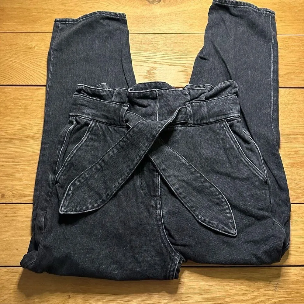 Atelier Los Angeles & other stories paper bag black denim jeans 4 - Image 5