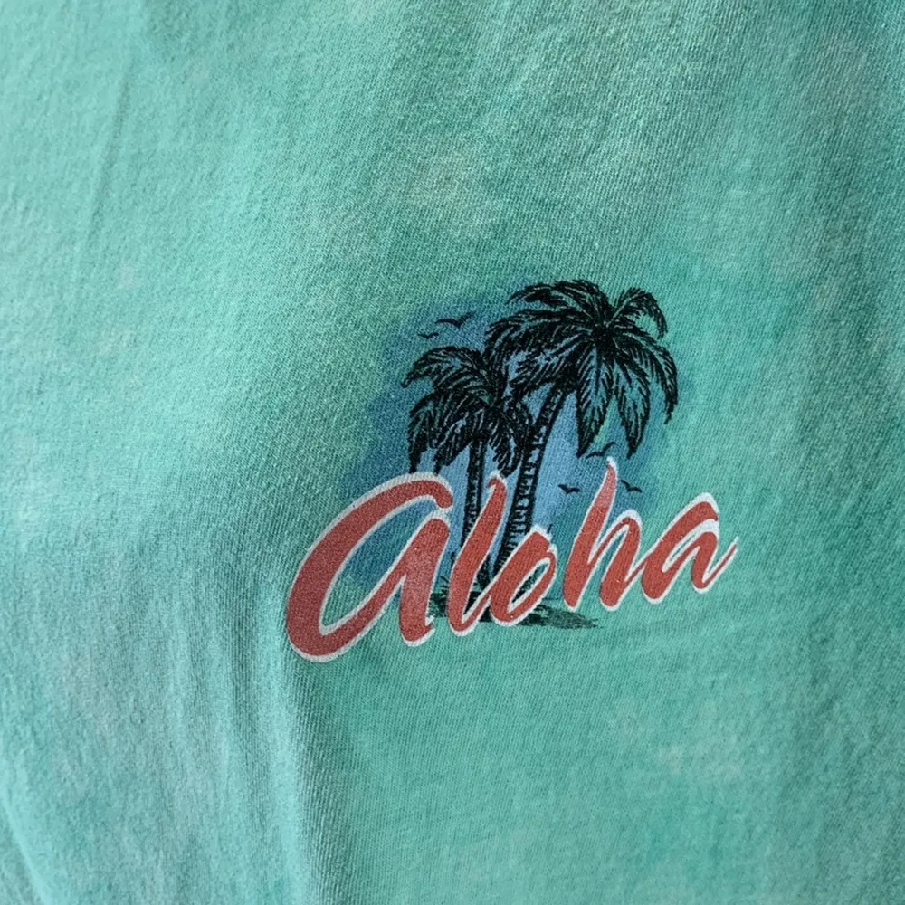Disney LILO & Stitch Tie Dye Crew Neck Sea Green and White Crop Tee Size… - Image 2