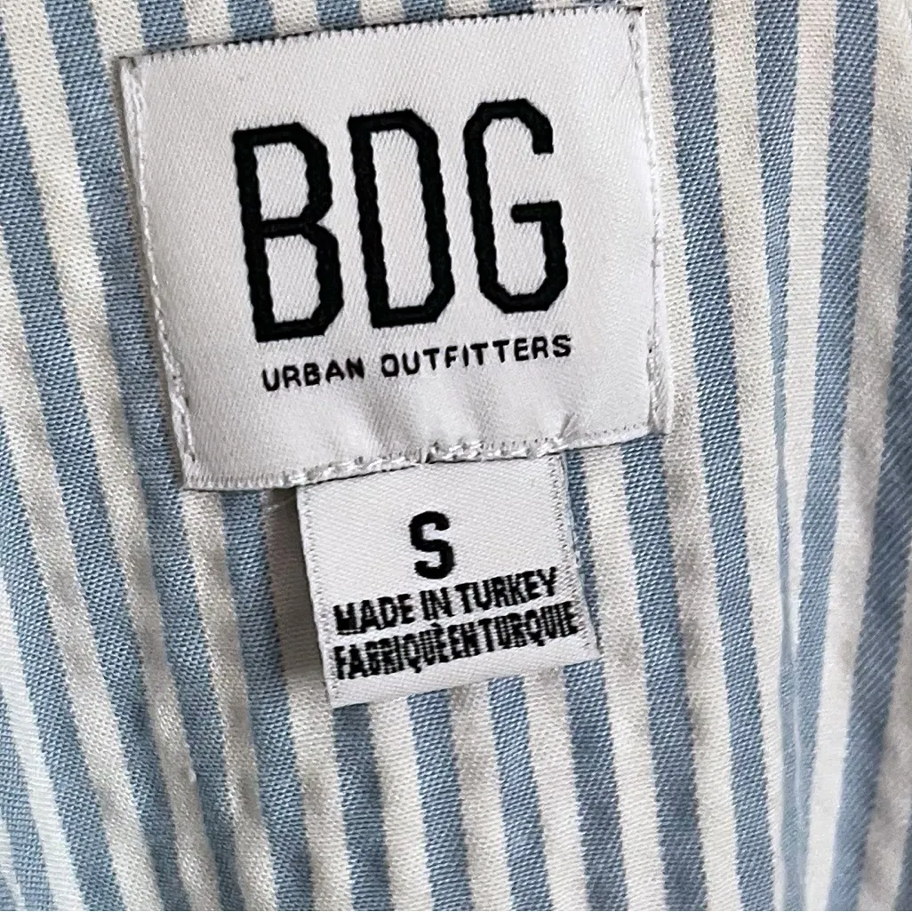 BDG Urban Outfitters • Blue and White Striped Seersucker Dress - Image 7