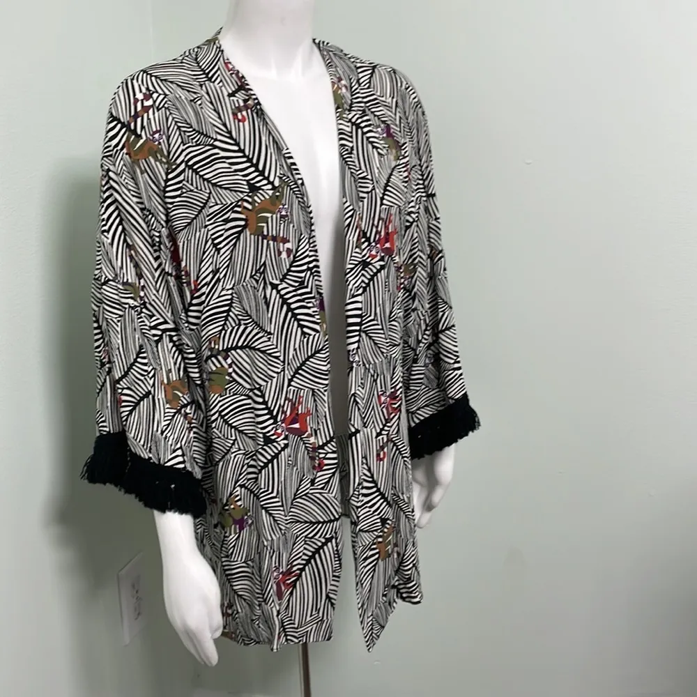 Zara Fringe Sleeve Kimono - Image 6