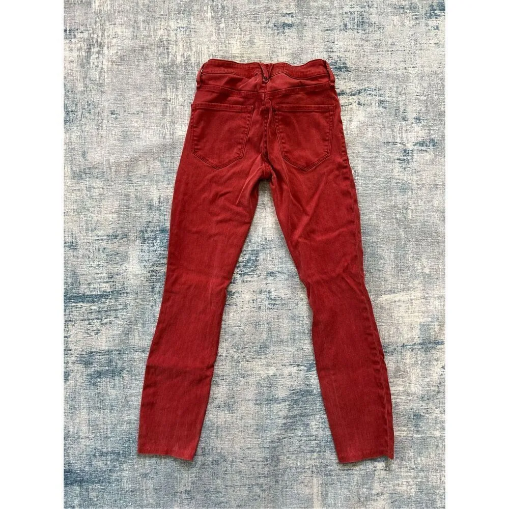 Marc by Marc Jacobs Candied Rum Red Stick Cropped Jeans Size 25 - Image 2