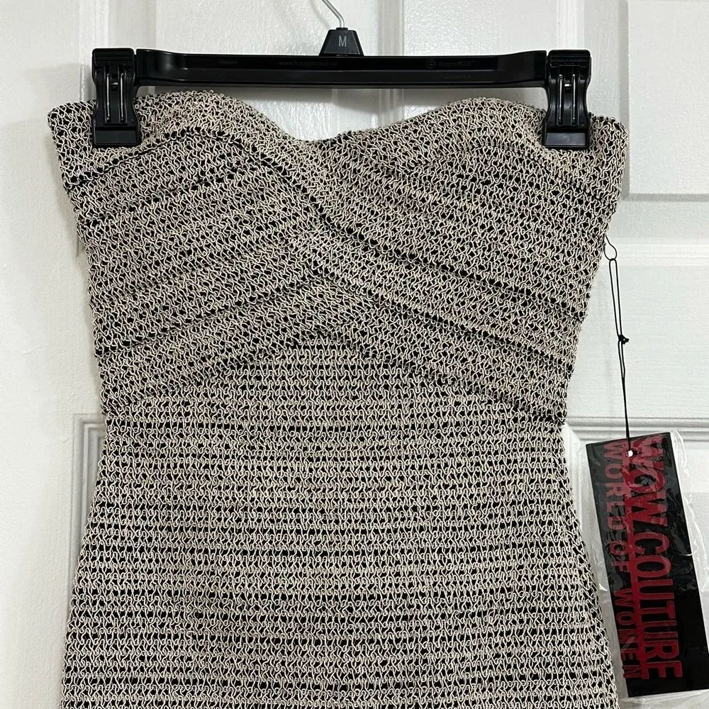 Wow Couture World Of Women Woven Fabric Bodycon Strapless Gown NWT - Image 2