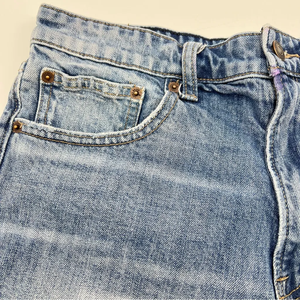 Lucky Brand Lucky Pins Shorts Light Blue Distressed Jean Shorts Size 10/30” - Image 2