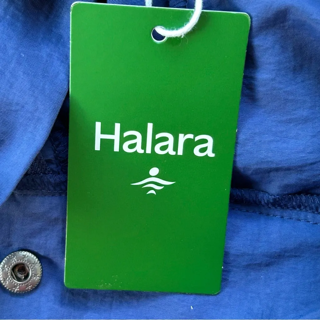 Halara Blue High Rise Wide Leg Cargo Pants 100% Nylon Full Length NWT - Medium - Image 10