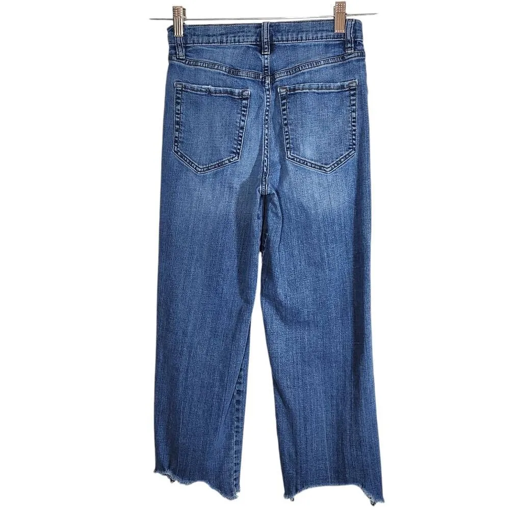 Ella Moss Cropped Distressed Denim Size 27 Ella Moss Wide Leg Cropped Jeans - Image 2