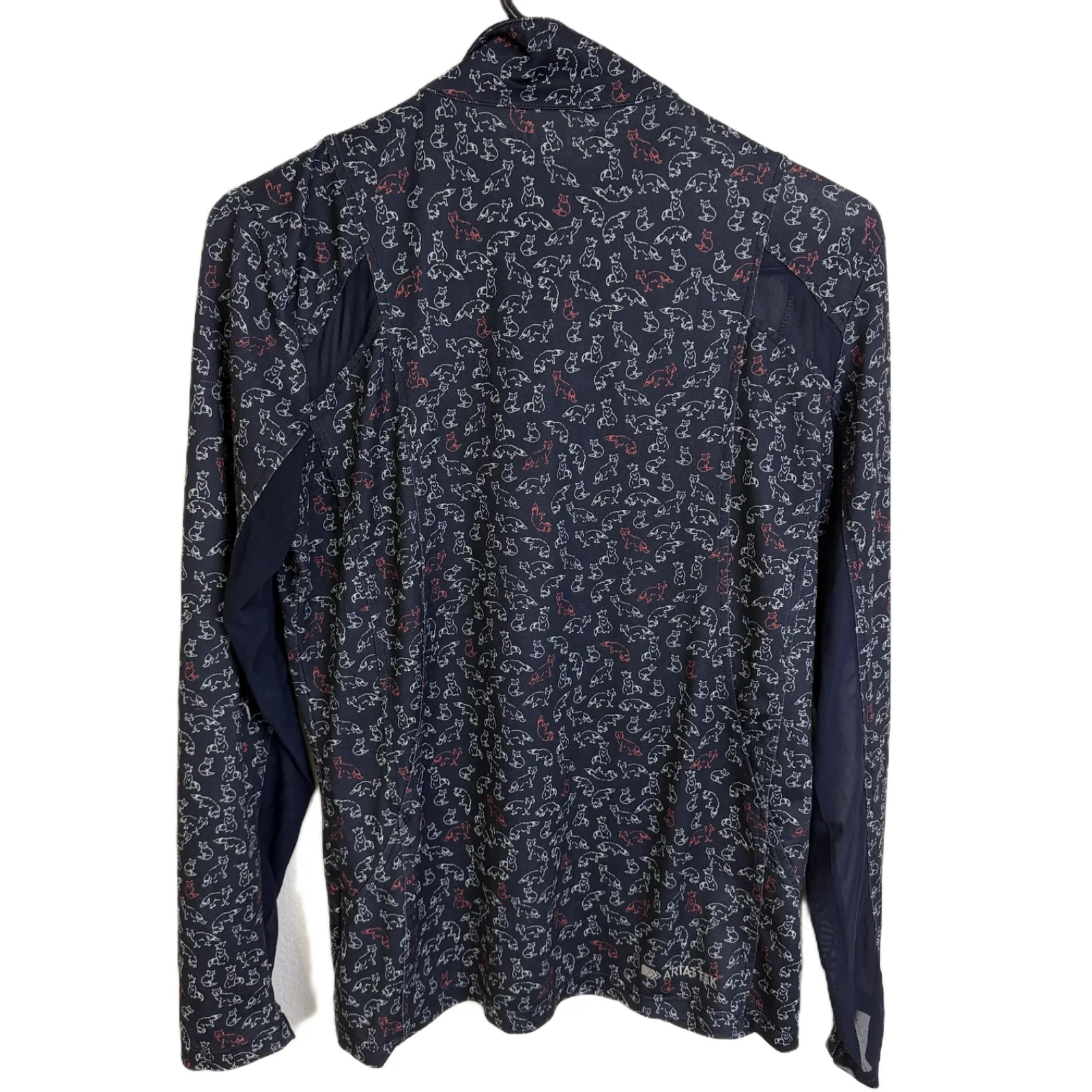 Ariat Tek Heat Series 1/4 Zip Long Sleeve Top Womens Medium Navy Blue Foxes Sun - Image 9