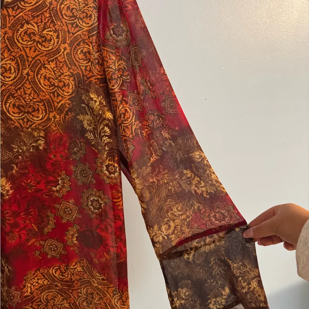 vintage blouse longsleeve from notations boho style size L Size L - Image 3