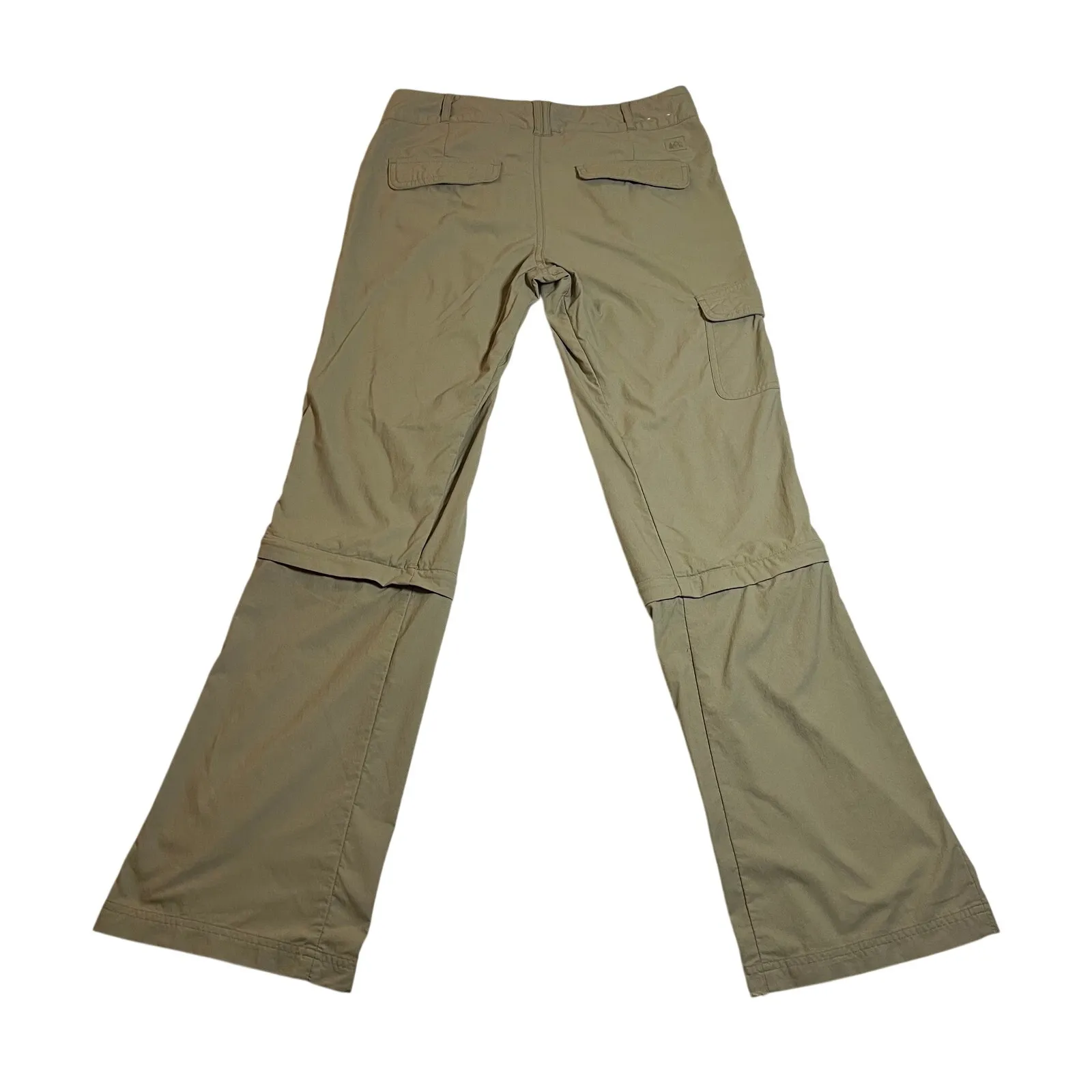 REI Women's Bootcut Nylon Blend Convertible Cargo Pants Size 2 Gorpcore Hiking Tan - Image 3