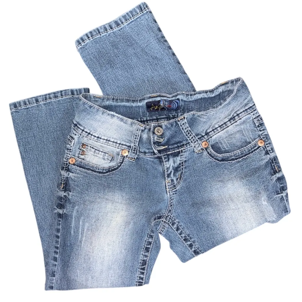 Angel Light Blue Straight Jeans Size 8 - Image 4