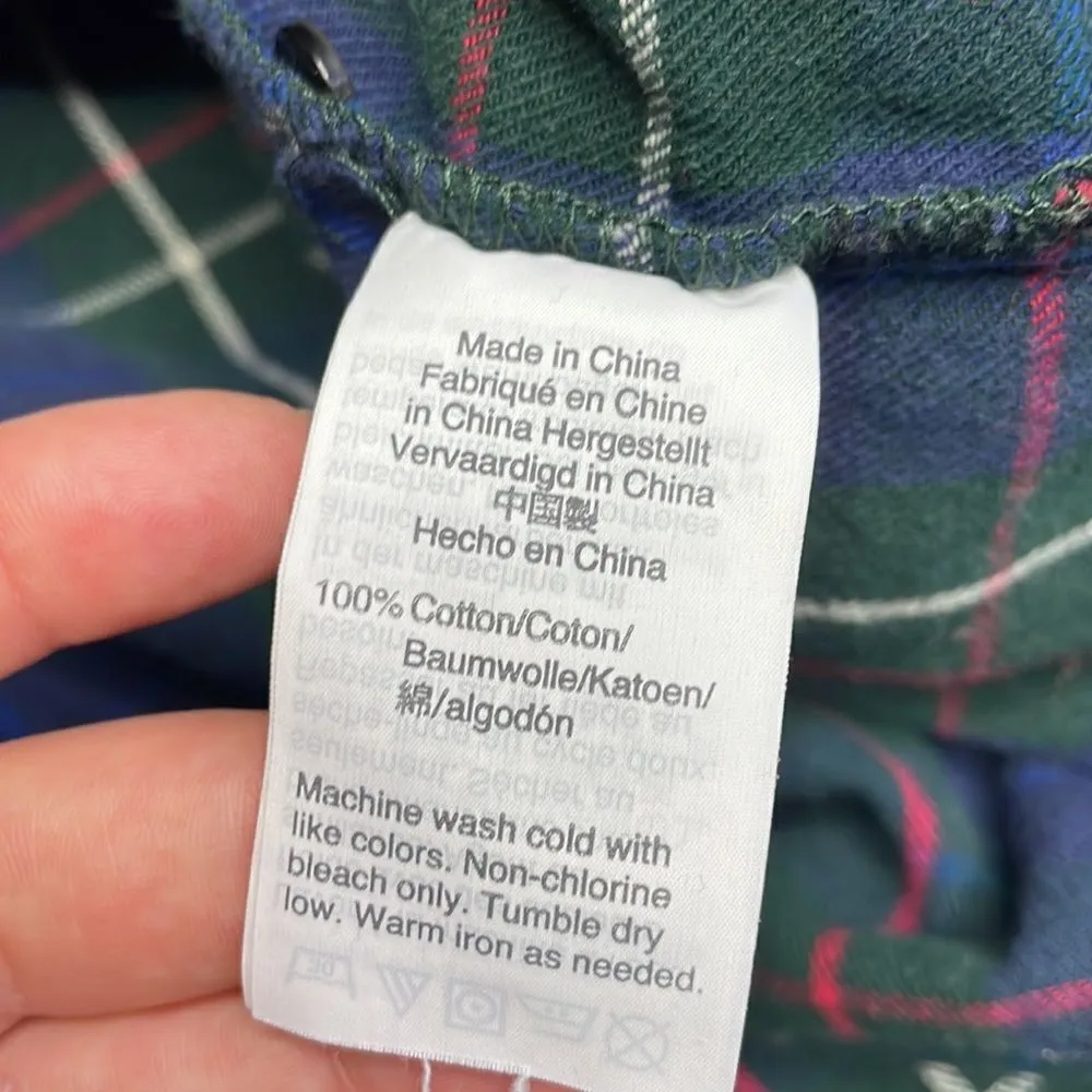 Madewell Flannel Oversized Ex-Boyfriend Shirt in Dark Plaid small - Image 6