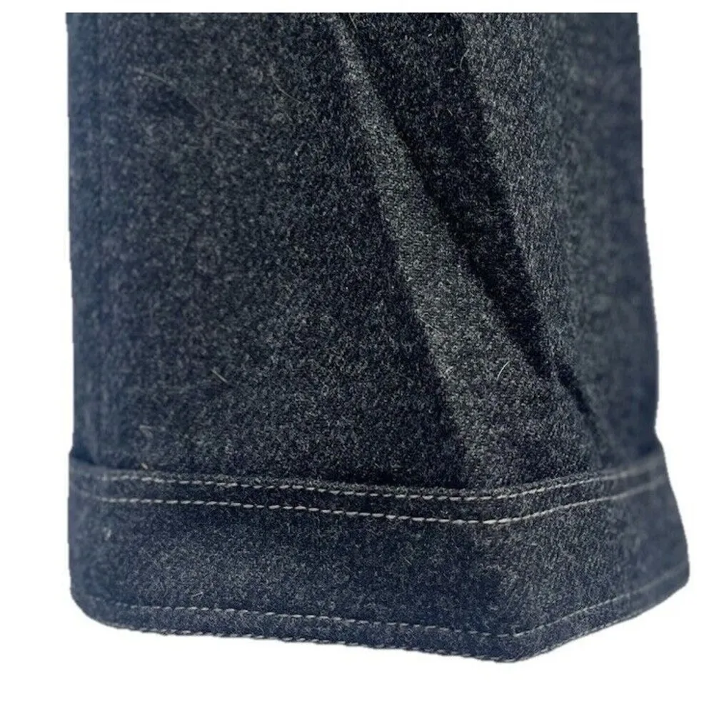 Susana Monaco 100% Lambswool Charcoal Gray Lined Dress Pants Sz 8 Y2K 90’s - Image 3
