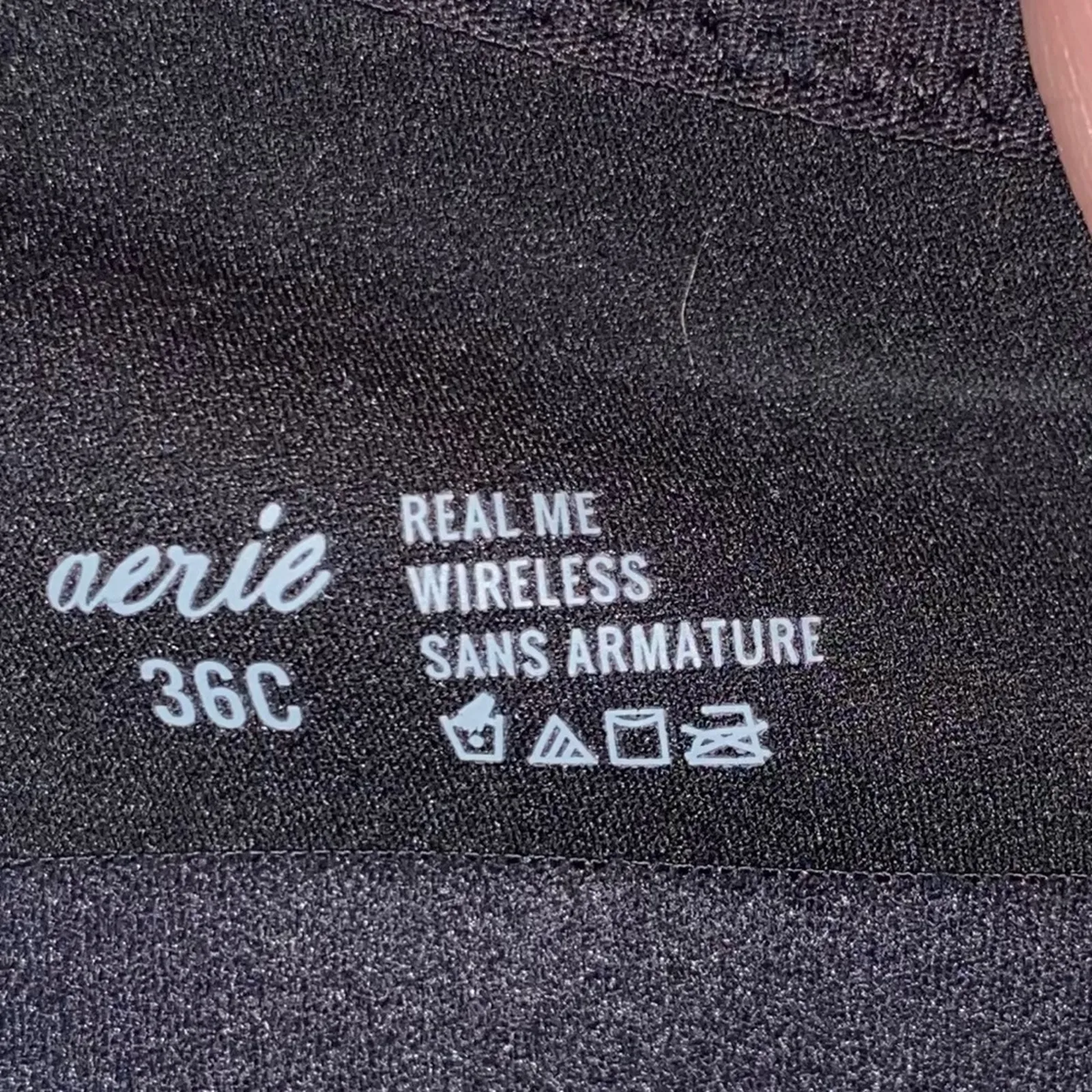 Aerie Black Real Me Wireless Bra 36C - Image 5