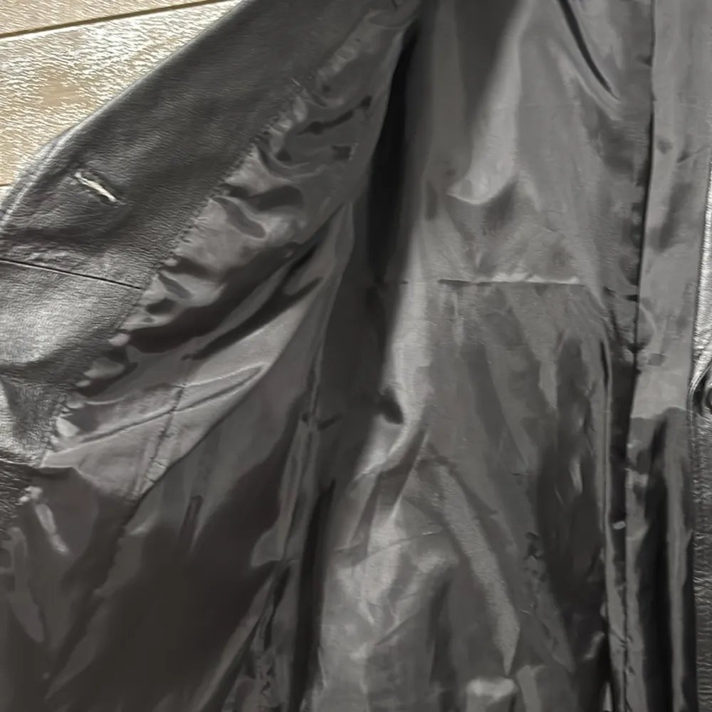 John Paul Richard Black Leather Coat Blazer size 10 - Image 7