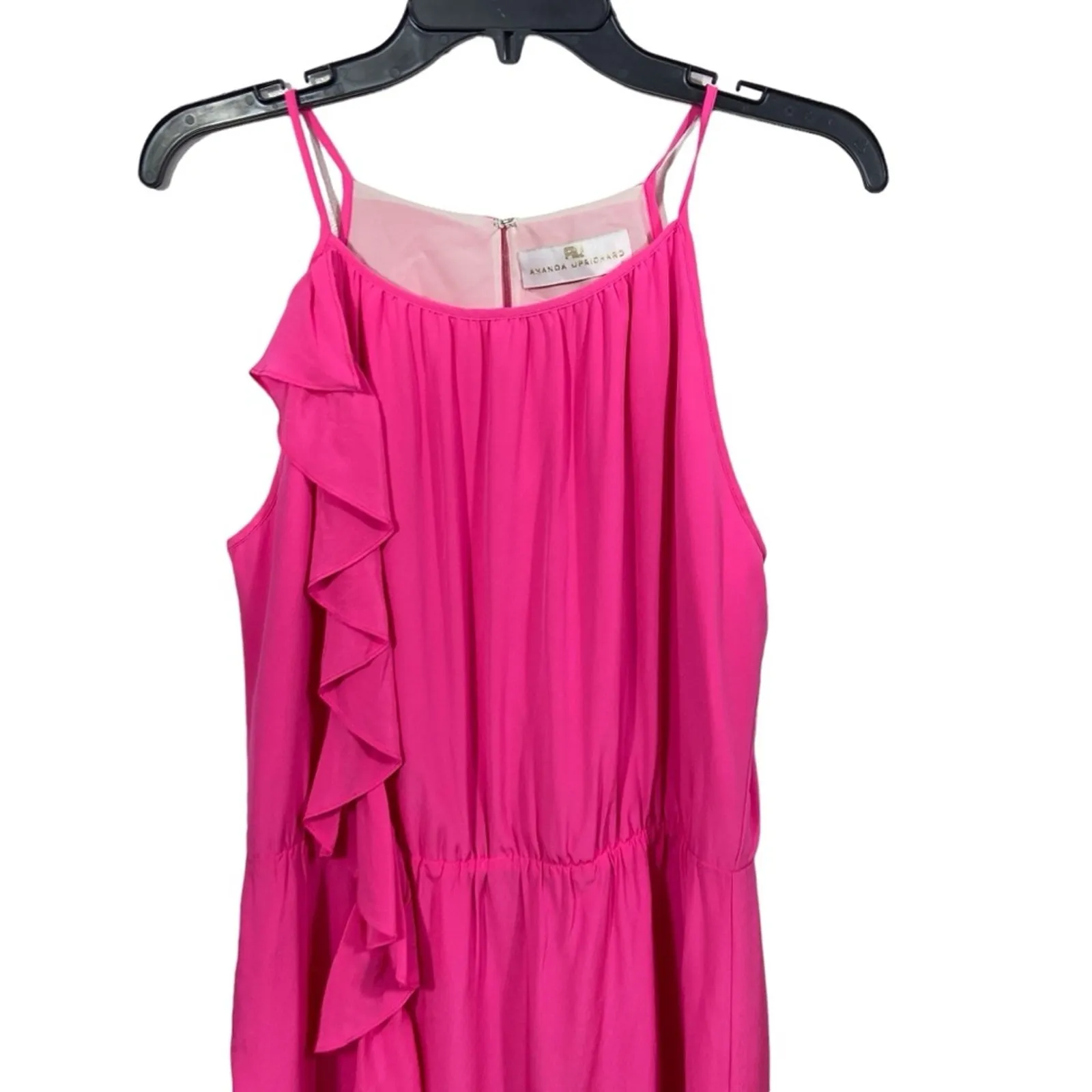 Amanda Uprichard $238 NEW pink ruffle blouson dress S - Image 3