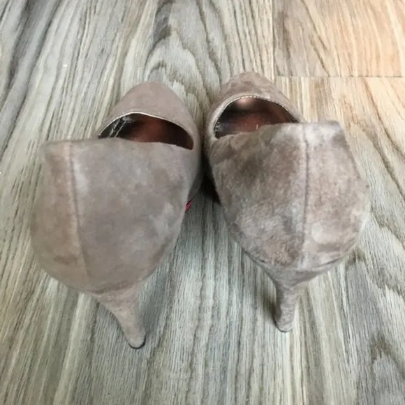 DV Dolce Vita Taupe Tan Block Platform‎ Pump Red Size 6 - Image 4