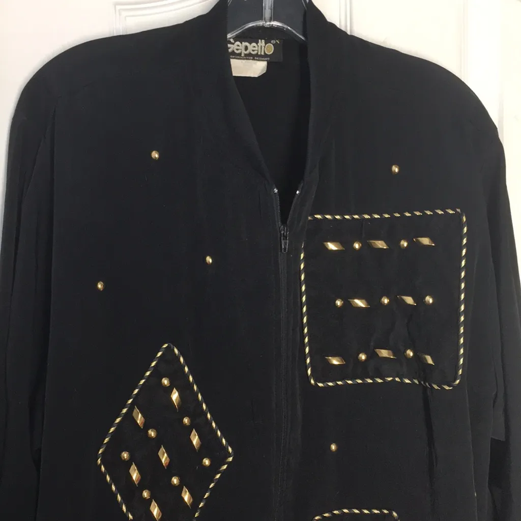 FINAL MARKDOWN Ladies’ Gepetto Lightweight Studded Zippered Jacket (L) Black Size L - Image 6