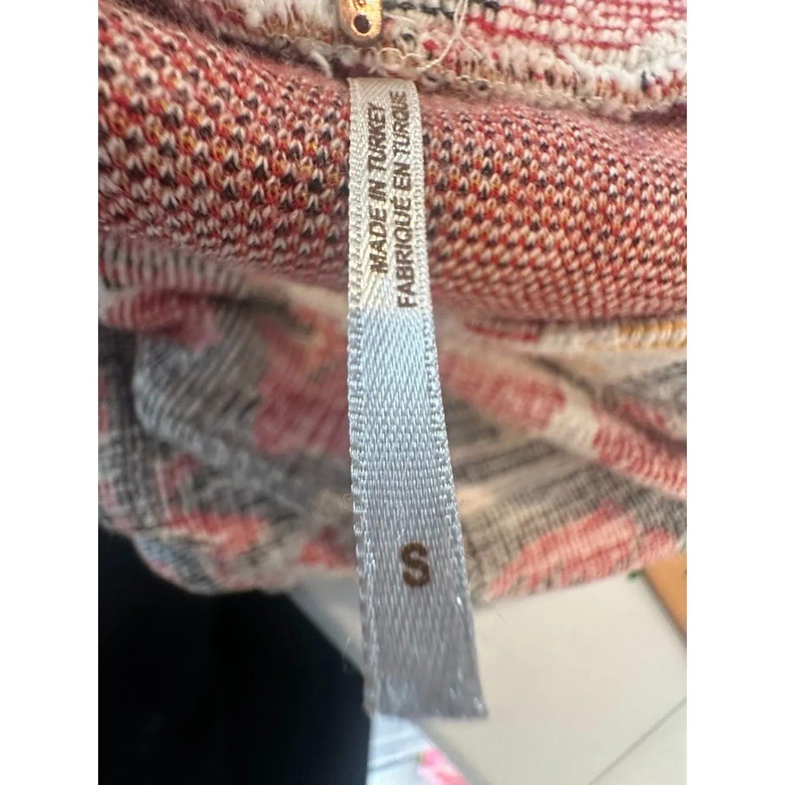 Free People Midi Pencil Skirt Aztec Mendocino Front Slit Small Southwestern Boho - Image 6