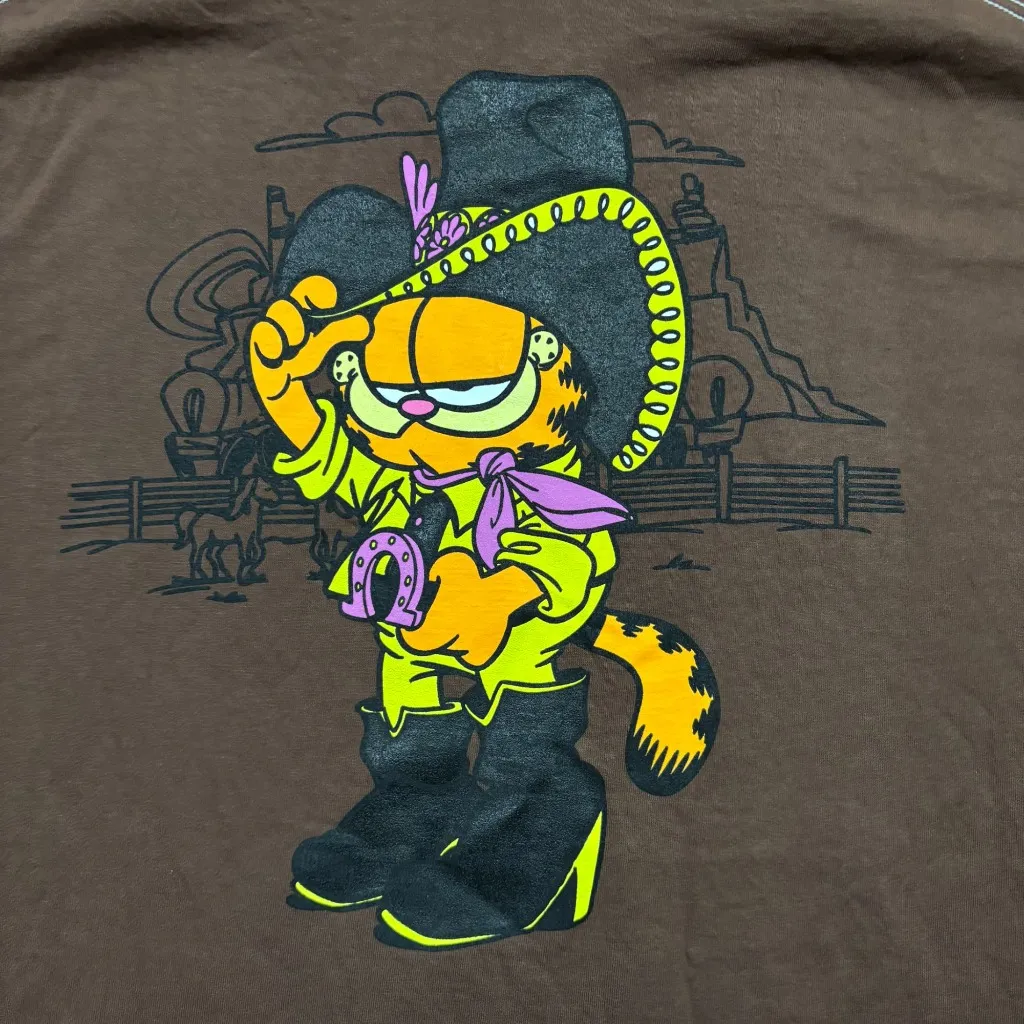 Nickelodeon Cowboy Garfield T-Shirt Size Extra Large - Image 3