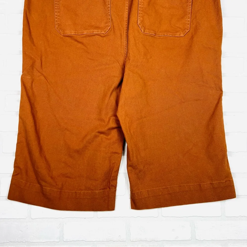 Madewell Emmett Wide-Leg Crop‎ Pants Burnt Sienna, Size 37 Style J8985 - Image 9