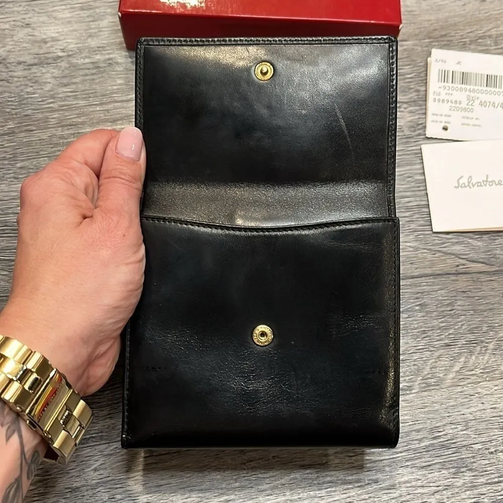 Ferragamo Vara Bifold Wallet Gold ($550) ✨ professionally cleaned and relined ✨ - Image 6
