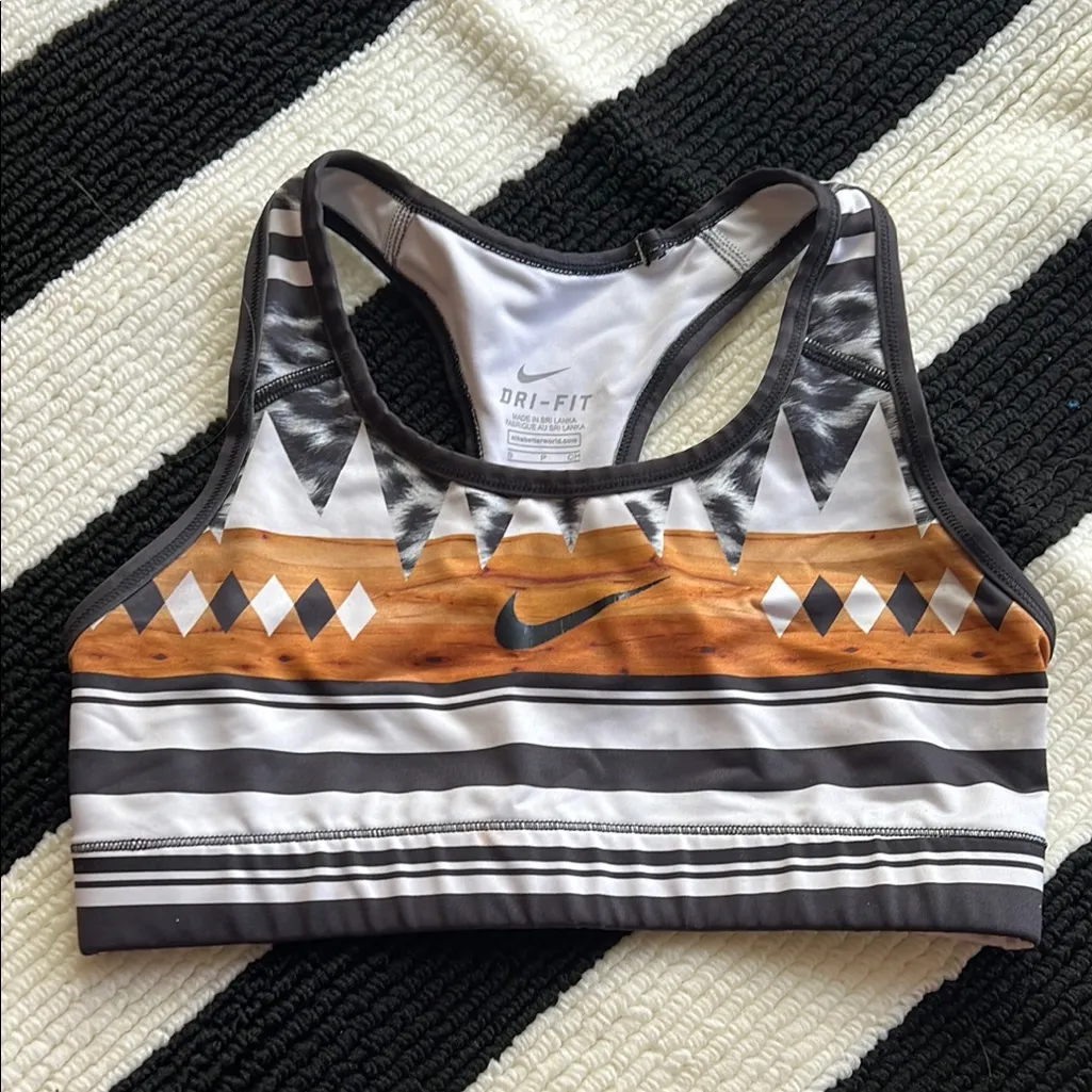 Nike Pro Classic Black White Safari Sports Bra limited edition - Image 5