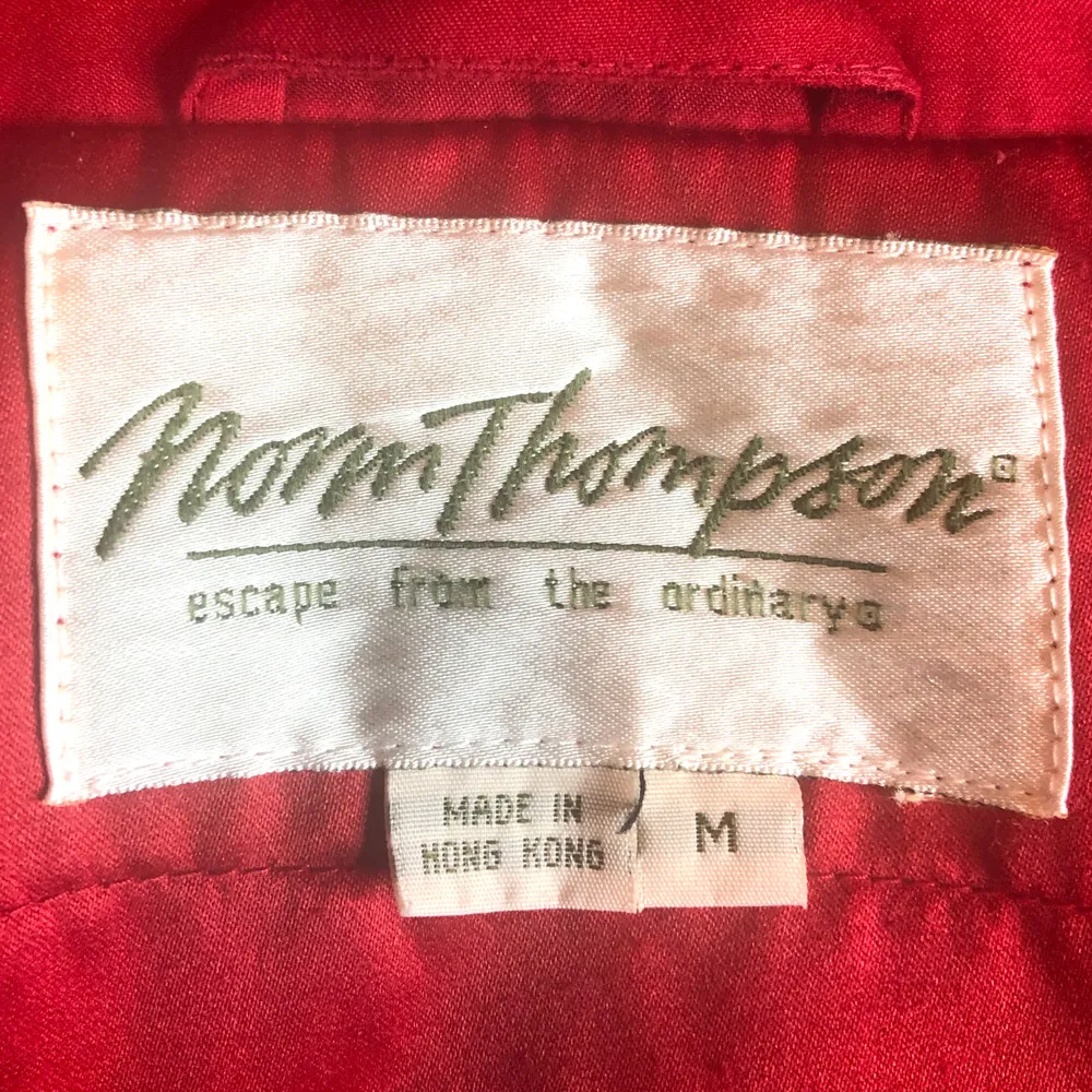 Vintage Norm Thompson Red Button Down Jacket - Image 8
