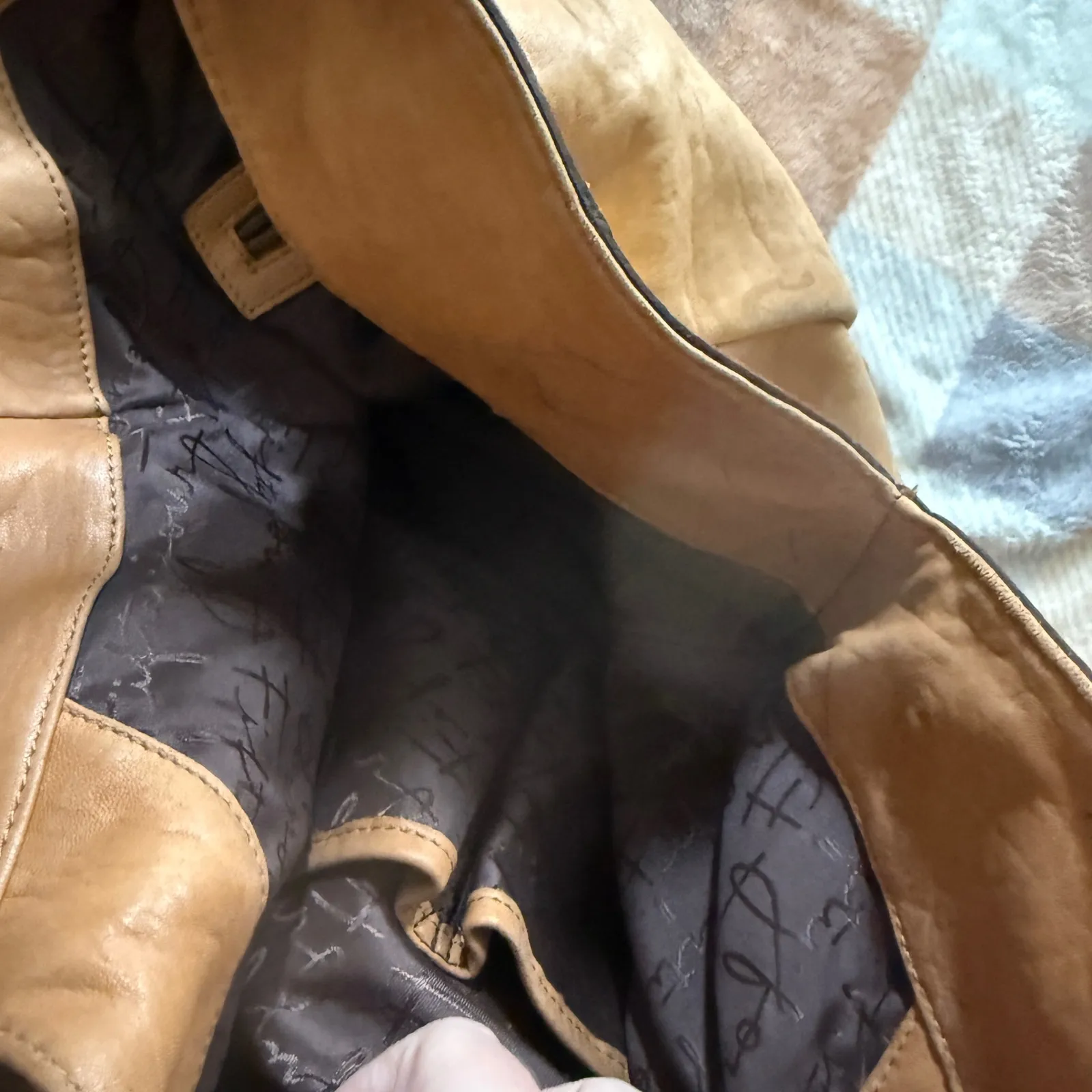 54 Fossil Vintage Y2k Hobo Bag Genuine Leather Slouchy Shoulder Bag Boho *AS IS - Image 13