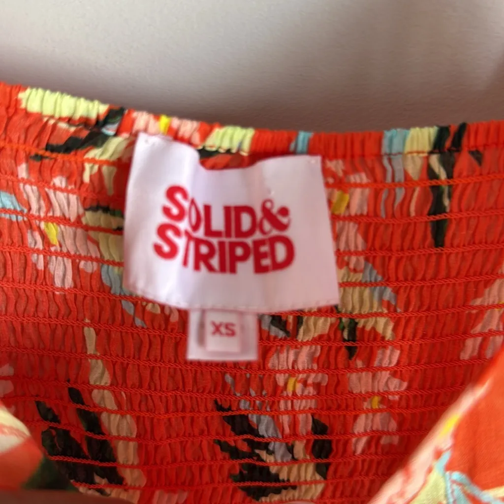 SOLID & STRIPED Tilda Dress Orange XS - Image 8