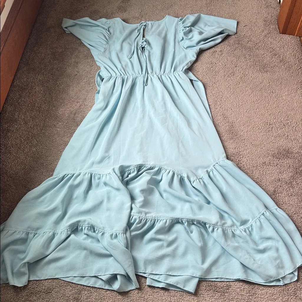 Pale Blue Maxi Dress SIZE L Size L - Image 4