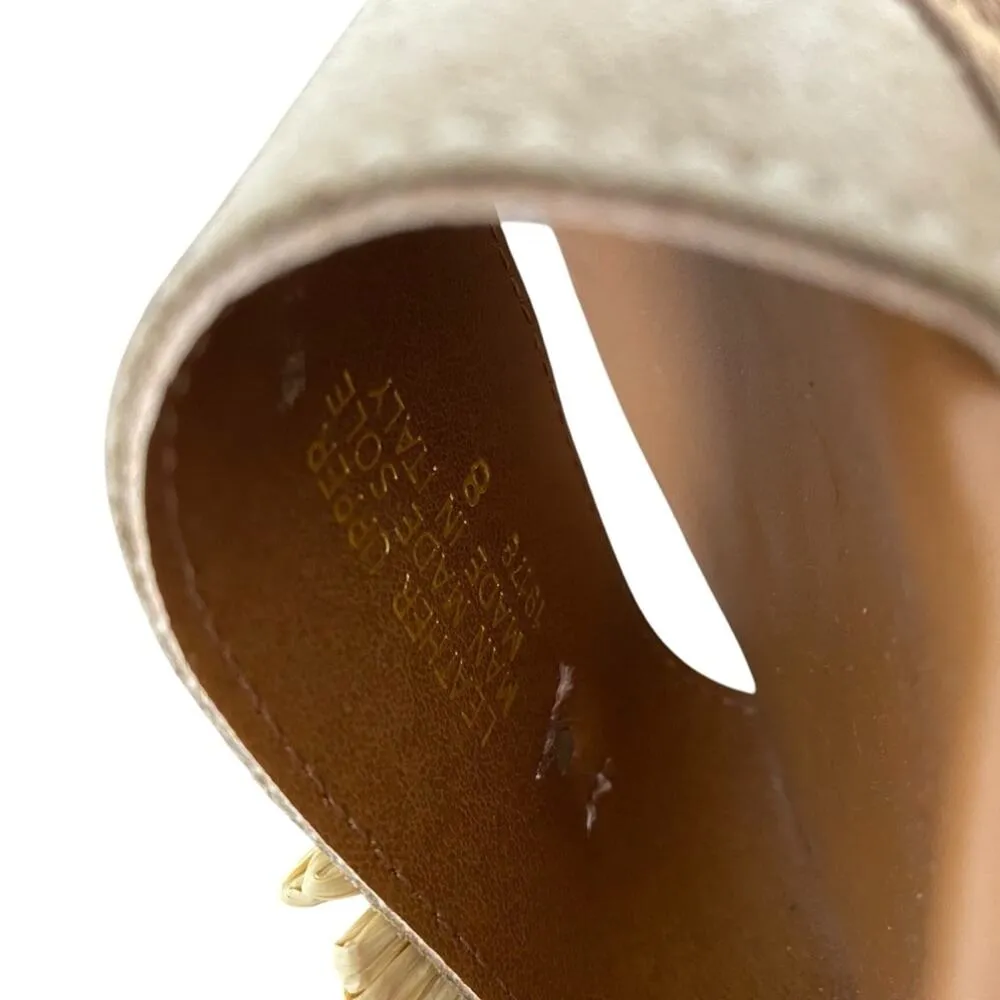 Sophia Milano Made Italy Tan Suede Block Heel Sandals size 8 NWTs - Image 11