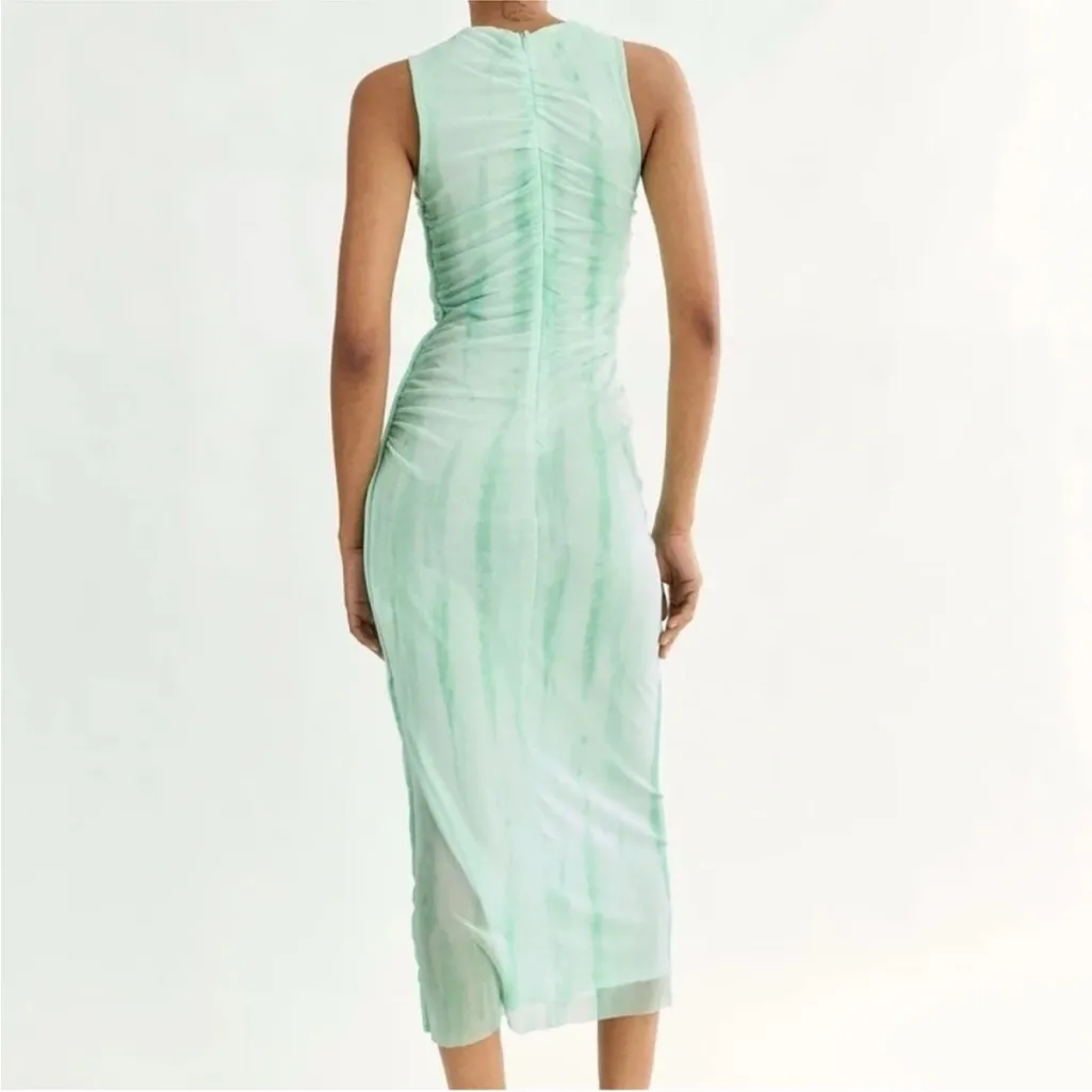 Zara Light Green Sleeveless Midi Dress - Image 2