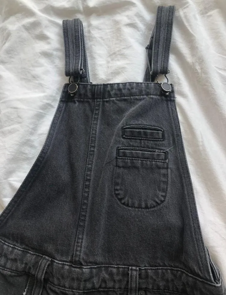 BLANK NYC Black Distressed Denim Overalls - Image 4